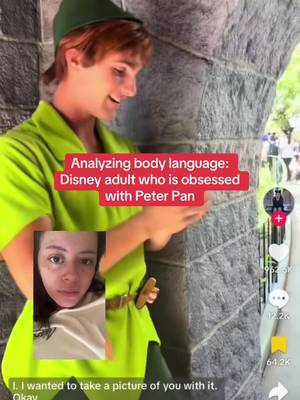 #greenscreenvideo Analyzing body language: Disney Adults  People may target Disney characters for attention or flirtation because performers are paid to interact with guests. For someone seeking validation or emotional stimulation, these interactions may provide a sense of excitement and reinforce repeated visits. However, mistaking a performer’s professional friendliness for personal interest shows a lack of awareness of workplace boundaries. When the attention becomes persistent or unwanted, it can cross the line into harassment. #thegirlwhoanalyzes #bodylanguage #howto #disneyadults 
