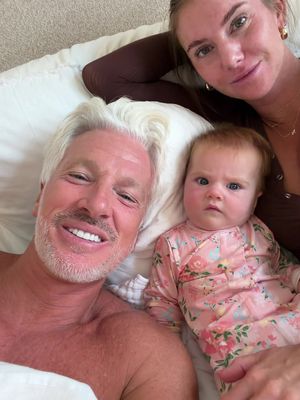 Another family meeting with Cora + @emilystomatuk Emily just entered her 30s and I’m about to enter my 50s which is wild to say, but I honestly think our best years are yet to come! #family #couple #dad #girldad #mom  