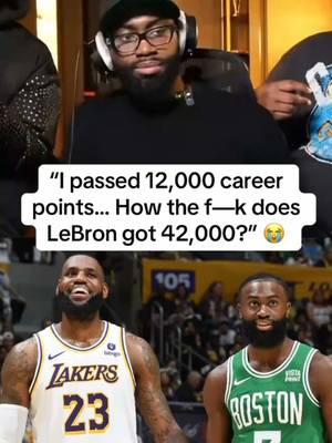 When Jaylen Brown couldn’t believe LeBron’s career point total 😂 (via FCHWPO/twitch) #NBA #basketball #lebron #jaylenbrown #sixers 