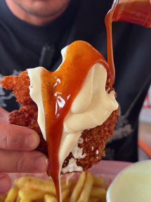 The Drizzler lives up to its name. Available 10 Aug – 6 Sept at @bettysburgers How do you Drizzle?  #ad #thedrizzler @Betty’s Burgers