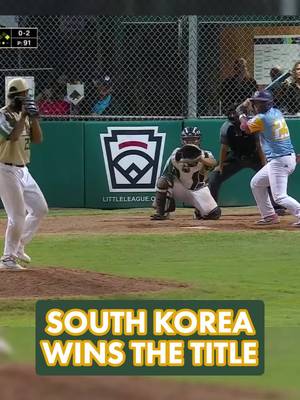 South Korea wins the 2026 Intermediate Baseball World Series Championship!