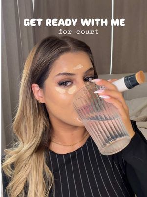 get ready with me for court 🖤 (i promise i was dying inside here) #grwm #makeuptutorial 