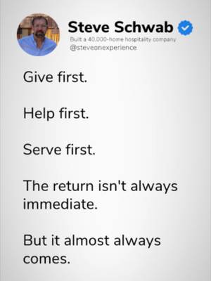 Stop expecting immediate returns.  Transactional relationships build short-term revenue, but selfless value builds lasting organizations. When you help clients, partners, or team members purely because it’s the right thing to do, you unlock a level of goodwill that traditional marketing can never buy. Focus on solving real problems without keeping score. Serve first. The rest takes care of itself. #LeadershipMindset #PropertyManagement #CompanyCulture #IntegrityInBusiness