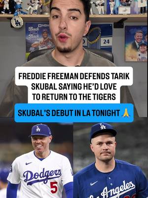 Freddie Freeman has come to the defense of Tarik Skubal after he said he’d love to return to the Detroit Tigers after this season. Freddie recalls leaving Atlanta and joining Los Angeles in 2022 and says the feelings are fresh for Skubal. Skubal will make his Dodger Stadium debut tonight 🙏 #losangeles #dodgers #dodgerstadium  