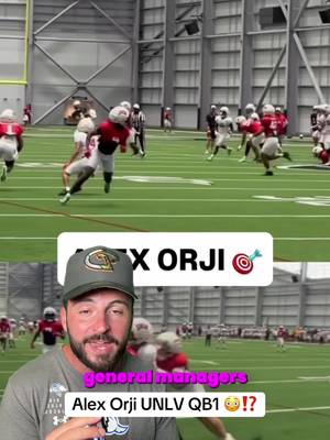 Alex Orji is going viral after this clip of him throwing at UNLV fall camp 😳🍿 #d1football #footballtiktok #CollegeFootball #football #unlv 
