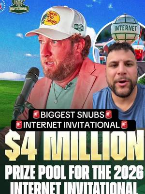 Biggest snubs Internet Invitational  Follow for more  #golf #tiktok #fyp #news #barstool 