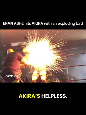 @Eran hits @Theakiraway with an exploding barbed wire bat!  #combatzonewrestling #czw #czwsheriff #theakiraway #deathmatch 