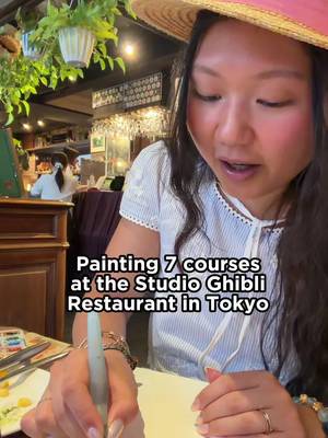 Never felt more magical than at this lunch hehehe - even the painting was so whimsy!!!  📍 Corn Barley - Tokyo, Japan  ##foodillustrator##ghibli##japan##travel##livepainting
