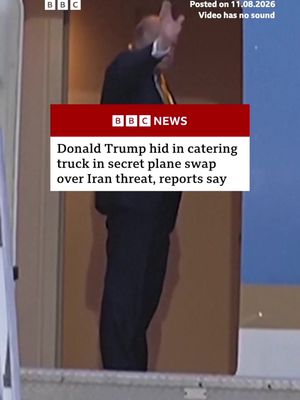 The US president boarded Air Force One in view of television cameras before being transported to a military aircraft with the help of a catering truck, the Washington Post said. #Trump #AirForceOne #US #Iran #BBCNews