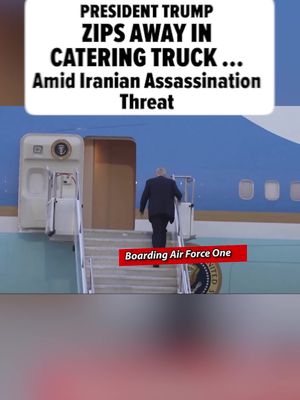 🚨 President Trump reportedly took extra precautions over fears of an Iranian assassination attempt, ducking into a catering truck before boarding a military jet during last month’s NATO summit in Turkey. 🎥: AP