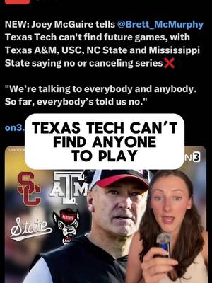 Would you be okay with your favorite team scheduling Texas Tech? #CollegeFootball #cfb #texastech 