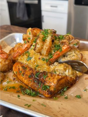 Crab Stuffed Salmon @OLD BAY Seasoning @McCormick Spices 