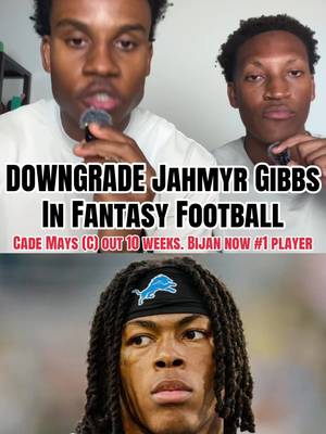 Tough injury for the Lions offensive line losing their starting Center. Downgrade Jahmyr Gibbs to the 2nd pick in fantasy football. #fantasyfootball #fantasyfootballadvice #jahmyrgibbs #bijanrobinson #detroitlions 