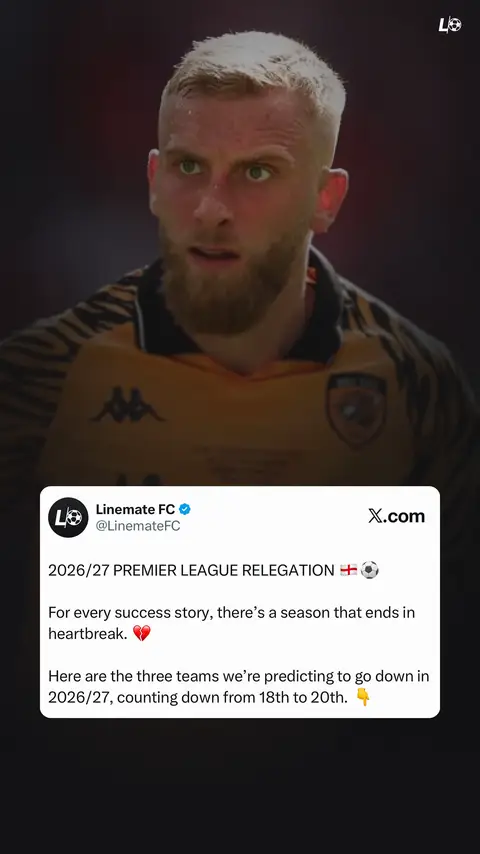 For every success story, there’s a season that ends in heartbreak. 💔 Here are the three teams we’re predicting to go down in 2026/27, counting down from 18th to 20th. 👇