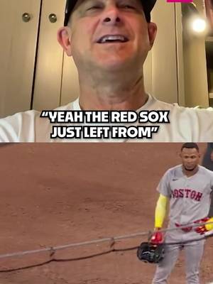 Aaron Boone knew the umpires were going to reward the Red Sox a run last night even though the runner didn't tag up #MLB #baseball #umpire #challenge #redsox