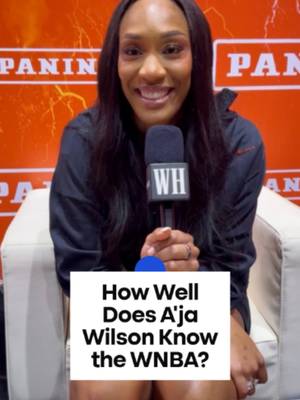 How well does 4x @wnba MVP @aja__wilson know her W trivia? Let's just say we would want her on our team for the next game night. 🎤: @amanda.lucci 📹: @rianna.cafaro