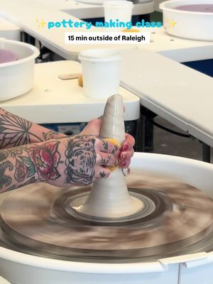 Pottery class near Raleigh, NC! @livingkiln 