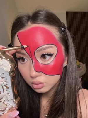 Spiderman makeup tutorial 🕸️ @yaprintsevaa #makeuptutorial 