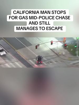 Bro thought this was GTA 😭 A man driving a stolen car led police on a high-speed chase across Los Angeles, reaching speeds of up to 100 mph and weaving through traffic. During the chase, he even stopped at a gas station in Lynwood to fill up before taking off again. Police followed him on several freeways and city streets but eventually backed off because the chase became too dangerous. [🎥: @abc7la ]