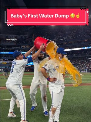 Officially one of us 🙌 #MLB #BlueJays #Toronto #WaterDump #BrettBateman 