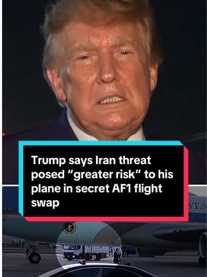 President Trump confirmed Tuesday night that the Secret Service moved him from Air Force One on an airplane catering truck to another aircraft, which a U.S. official told MS NOW was due to a threat from Iran. When pressed on why the press and some White House staff were left to fly on Air Force One, the president said he thought the aircraft he was moved to was actually at "greater risk." #trump #af1  #iran 