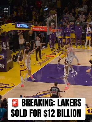 The Lakers are being sold for a record-breaking price of $12 BILLION to American businessmen Josh Kushner and Bob Iger, per Ramona Shelburne This is the teams 2nd sale in the last 18 months #NBA #basketball #lakers #luka #nbabasketball 