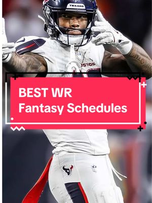 EASIEST Wide receiver schedules in fantasy football this year #fantasyfootball #fantasyfootballtips #fantasyfootballdraft #nfl #football 