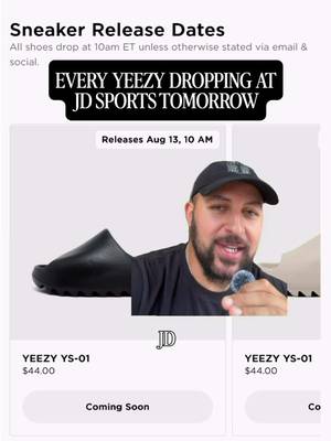 Every Yeezy Dropping At JD Sports #yeezy #yzy #kanyewest #sneaker #fyp 