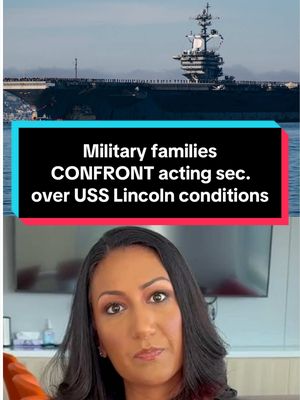 MS NOW'S Priya Sridhar reports on two tense meetings between angry military families and Navy leadership — including acting secretary of the Navy, Hung Cao — over difficult conditions aboard the USS Lincoln as its combat mission against Iran stretches onward with no clear date to return home. #news #usslincoln #navy 