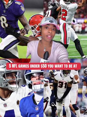5 cheap nfl games you want to attend @TickPick plusssss use code SYMONE for extra discount #symonewiththesports #nfl #nflgame #footballgames #nflfootball 