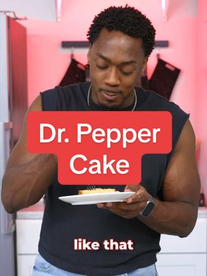 Who said I couldn't use Dr. Pepper to make a cake? I've tried this with Coke before and wanted to see what a @Dr Pepper cake would taste like. I literally skipped the milk with soda and the cake baked like normal and you actually could taste the flavor of the soda. #fyp #drpepper #cake 