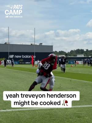 Rhamondre is going OFF at camp 😭 (via @New England Patriots) #fantasyfootball #nfl #patsnation #treveyonhenderson 