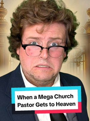 When a megachurch pastor gets to Heaven... what does God do? 🤔 #comedy #funny #megachurch #religion #god 