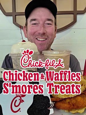 Chick-fil-A is bringing not just Chicken & Waffles but new S'mores Milkshakes and Frosted Coffe on August 24th and this might be their best seasonal menu they've ever done. I absolutely love the waffles with the honey butter and bacon and you can get these all day long... and the S'mores milkshake with the chocolate graham cracker crumbles and marshmallow whipped cream is about as perfect a fall treat as it gets. Are you trying any of the new Chick-fil-A items on August 24th? #chickfila #fastfood #FastFoodReview #chickenandwaffles #cfa 