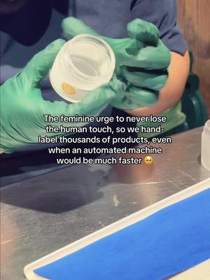 When you work for a small natural skincare business, it's the little details that make every product feel even more special.  Hand-labeling products may take longer than using a machine, but we wouldn't have it any other way. 🥰 #naturalskincare #naturalskincareproducts #SmallBusiness #naturalskincarebusiness #wildcraftskincare 