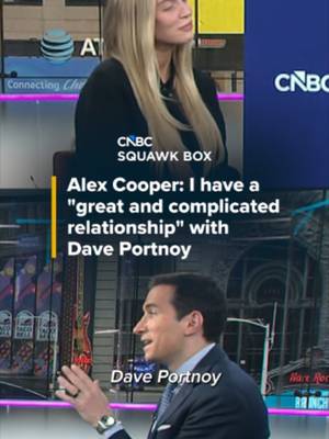 "Call Her Daddy" host and Unwell Media co-founder Alex Cooper told CNBC's Andrew Ross Sorkin that she has "a great and complicated relationship" with her former Barstool boss Dave Portnoy. "Dave's got his version and I've got my version," Cooper said about Portnoy's recent memoir. "And we're all good." Watch the full interview at the #linkinbio or the link on screen. #CNBC
