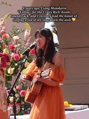 Forever touched that people still resonate w my song after all these years and want to include it in their most memorable life milestones 💛  #weddingseason #crazyrichasians #mandarin #singing #liveperformance