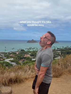 we were fighting for our lives 5 mins in💔 #hike #hawaii #dad #daughter #funny 