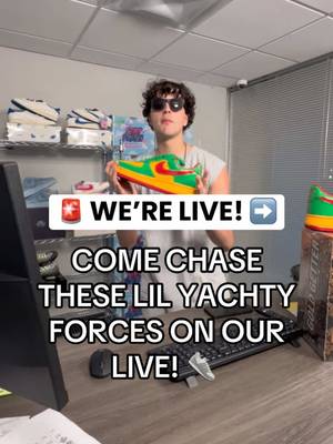 🚨 WE’RE LIVE! ➡️ Come chase these $600 Lil YACHTY Forces at the end of the month 🔥 #tiktoklive #livehighlights #hypebeast #fyp 