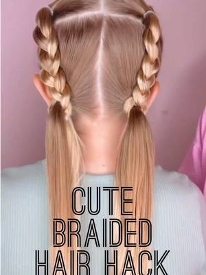 Dutch braid hair hack #hairtutorial #hairstyle 