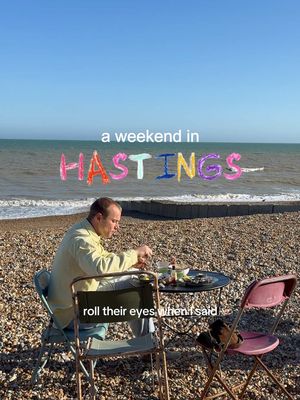 had an actual dream weekend in hastings 🦪🤍🌟🥹 @Sophie Wyburd posted a pic of her eating oysters on the beach so I also had to go eat oysters on the beach. Bonus points because we sat on janky lil plastic chairs  spots mentioned: 🦀 brewing brothers  🦀 collective fictions  🦀 bayte 🦀 judges bakery 🦀 stag inn 🦀 selkie’s  🦀 heist market  🦀 starsky and hatch 🦀 farmyard  #hastings 