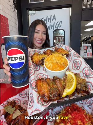 #PepsiPartner 🔥UNIQUE WING FLAVORS AT LOCAL FAVORITE IN HOUSTON 🔥  📍 @Sienna Wings started as a home-based business and has grown into a local favorite and I can totally see why! I went with their Spicy blizzard ranch, honey bay, sweet & tangy and Dirty lemon pepper wings plus their loaded fries and creamy mac and cheese. I had to have an ice-cold @Pepsi Zero Sugar with everything too! That little bit of sweetness from the Pepsi really complements the savory, saucy flavors of the wings. Be sure to Come to Sienna Wings and see why wings this good deserve Pepsi! #FoodDeservesPepsi 