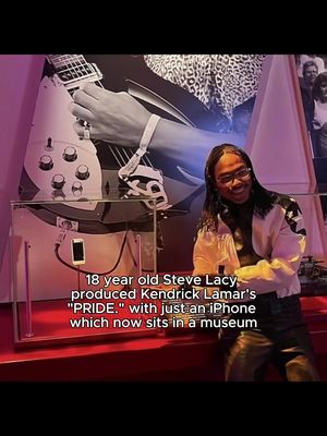 At just 18 years old, Steve Lacy produced Kendrick Lamar's "PRIDE." on his iPhone 6 using GarageBand 🥹💿 He recorded the song's signature dreamy guitar layers directly into his phone without professional studio or high-end gear. What started as a simple bedroom demo titled "Wasn't There" ended up on one of the most critically acclaimed albums of the decade, 'DAMN.' That same iPhone 6 is now part of the permanent collection at the Smithsonian National Museum of African American History and Culture in Washington, D.C. Did you know this? #stevelacy #kendricklamar #kendrick #viral #fyp 