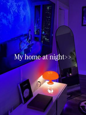 My home at night😮‍💨 . . .#homedecor #livingroom #cozylivingroom #cozyhome #fyp 