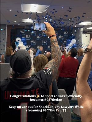 Congratulations to Sports 610 AM for officially becoming 95.7 🎉 Honored to attend Flip the Fan #957thefan #sports610radio 