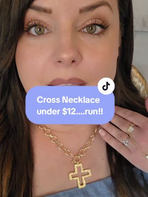 When I say runnnn while this is still on sale.....run! This necklace is absolutely stunning and even better in person! #crossnecklaces #necklace #statementnecklace 