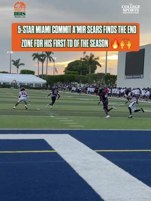 Didn’t take long for @Not A’mir to find the end zone 😮‍💨🔥 The 5⭐ Miami commit has his first touchdown of the senior season! 🙌🌴 • • • • #ItsAllAboutTheU #Canes🙌 #MiamiHurricanes #TheU #miami @The College Sports Company 