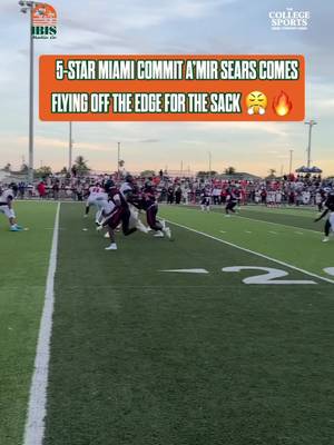 5⭐ Miami commit @Not A’mir the edge untouched 😤🔥 Perfectly timed corner blitz for the sack! 🙌🌴 • • • • #ItsAllAboutTheU #Canes🙌 #MiamiHurricanes #TheU #miami @The College Sports Company 
