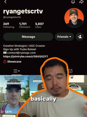 You never really know what opportunities will come from posting your videos on the internet… Shoutout @ryangetscrtv for putting me on Trybe and changing my view on UGC! #ugccreator #ugc #ugccommunity #maleugccreator #ugcopportunity 
