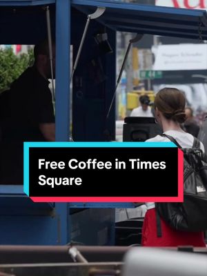 There is a completely free coffee and water station in Times Square (and ironically it is right near the Starbucks 😂). #nyc #timessquare 